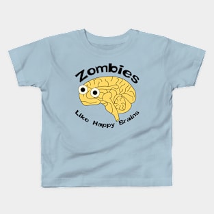 Zombies Happy Brain Kids T-Shirt